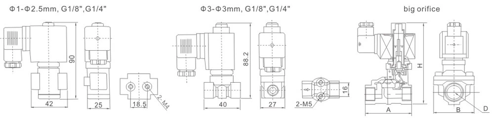 Slp Series Two Way Two Position Normal Open Type Stainless Steel Electric Air Valve